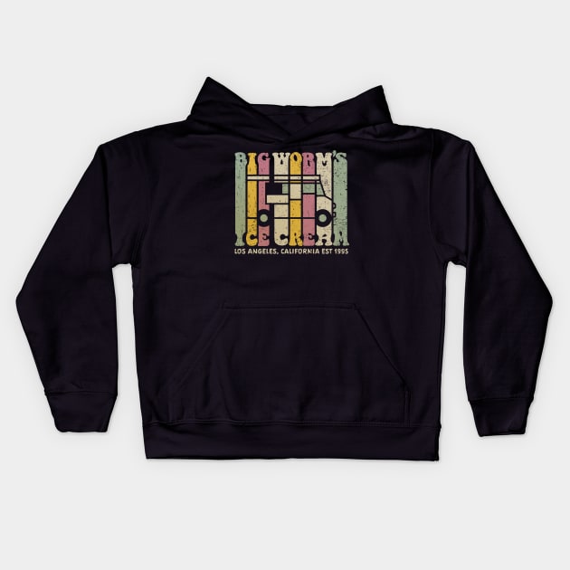 Big Worm's Ice Cream Kids Hoodie by kg07_shirts